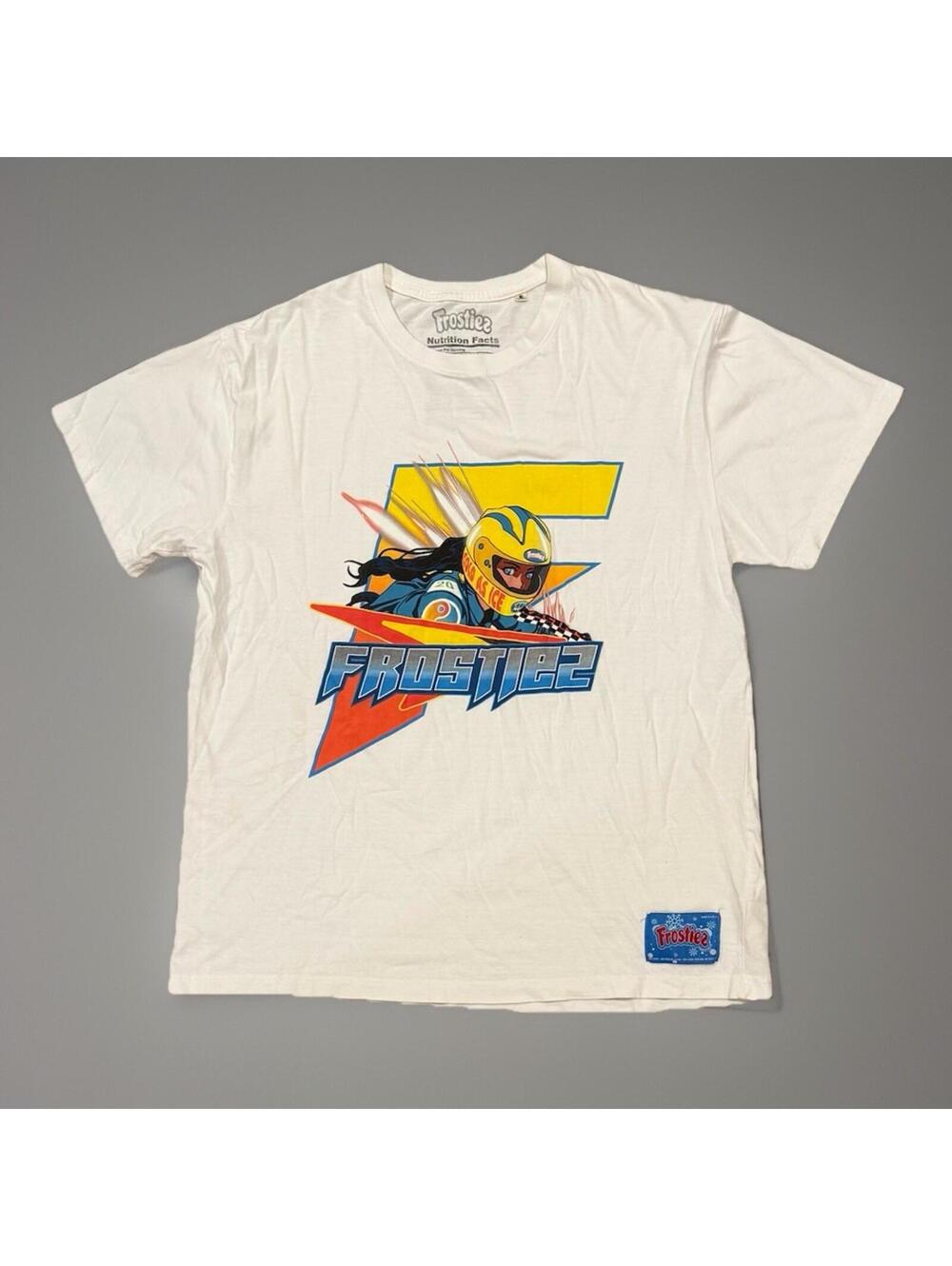 Frosties Raceway T Shirt Men’s Size XL White With Graphic Streetwear